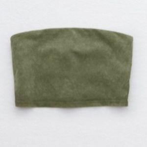 Aerie Chill Tube Top - Olive Fun